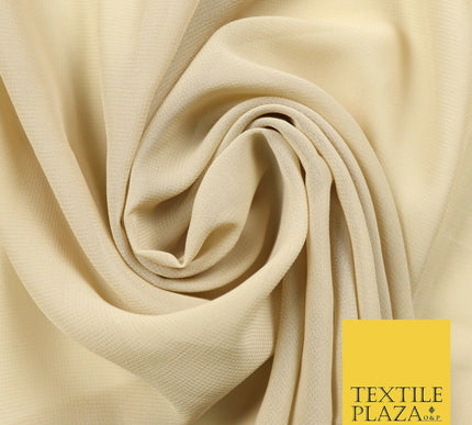 Premium Quality Black Beige Rose Plain Chiffon Dress Sheer Fabric 58" 3 COLOURS