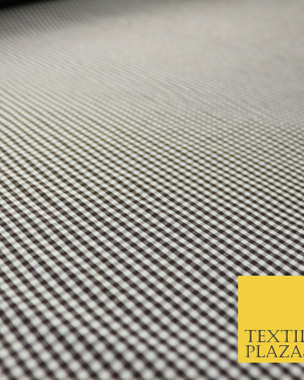 Small Mini 2mm Gingham Square Check Polycotton Fabric Dress Craft 7 COLOURS 58"