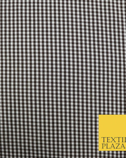 Small Mini 2mm Gingham Square Check Polycotton Fabric Dress Craft 7 COLOURS 58"