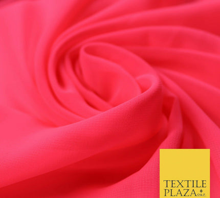 Premium Bright Fluorescent Coloured Plain Chiffon Dress Fabric 58" 3 COLOURS