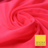 Premium Bright Fluorescent Coloured Plain Chiffon Dress Fabric 58" 3 COLOURS