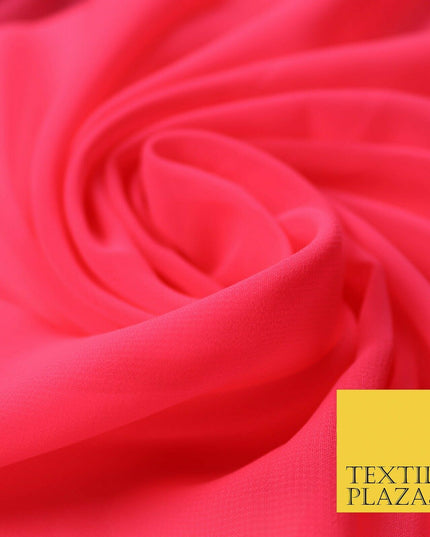 Premium Bright Fluorescent Coloured Plain Chiffon Dress Fabric 58" 3 COLOURS