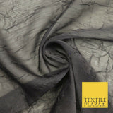 Luxury Creased Crushed Plain / Shot Chiffon Dress Fabric 8 COLOURS 58" Wide