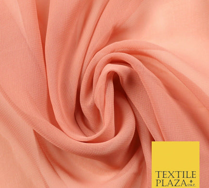 Premium Quality Black Beige Rose Plain Chiffon Dress Sheer Fabric 58" 3 COLOURS