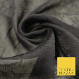 Luxury Creased Crushed Plain / Shot Chiffon Dress Fabric 8 COLOURS 58" Wide