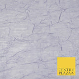 Luxury Creased Crushed Plain / Shot Chiffon Dress Fabric 8 COLOURS 58" Wide
