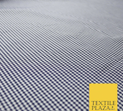 Small Mini 2mm Gingham Square Check Polycotton Fabric Dress Craft 7 COLOURS 58"