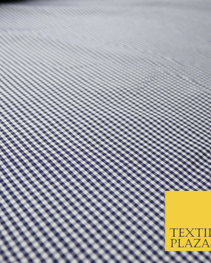 Small Mini 2mm Gingham Square Check Polycotton Fabric Dress Craft 7 COLOURS 58"