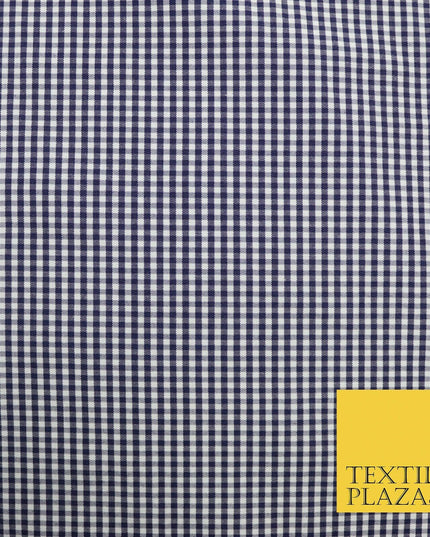 Small Mini 2mm Gingham Square Check Polycotton Fabric Dress Craft 7 COLOURS 58"