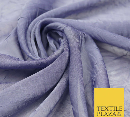 Luxury Creased Crushed Plain / Shot Chiffon Dress Fabric 8 COLOURS 58" Wide