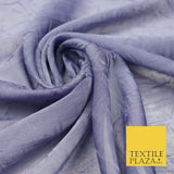 Luxury Creased Crushed Plain / Shot Chiffon Dress Fabric 8 COLOURS 58" Wide