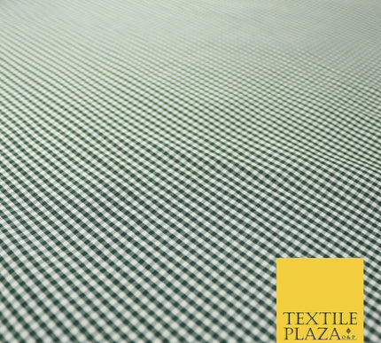 Small Mini 2mm Gingham Square Check Polycotton Fabric Dress Craft 7 COLOURS 58"