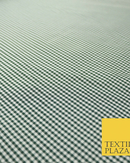 Small Mini 2mm Gingham Square Check Polycotton Fabric Dress Craft 7 COLOURS 58"