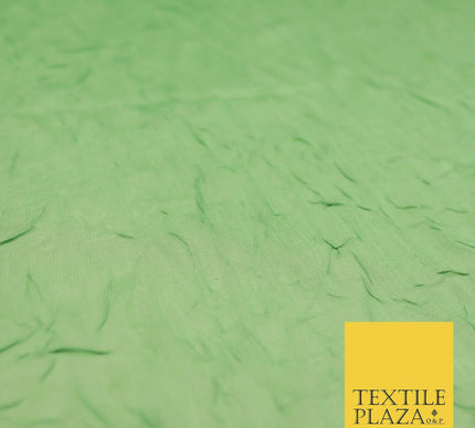 Luxury Creased Crushed Plain / Shot Chiffon Dress Fabric 8 COLOURS 58" Wide