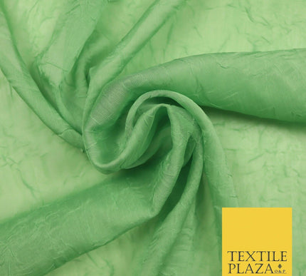 Luxury Creased Crushed Plain / Shot Chiffon Dress Fabric 8 COLOURS 58" Wide