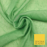 Luxury Creased Crushed Plain / Shot Chiffon Dress Fabric 8 COLOURS 58" Wide