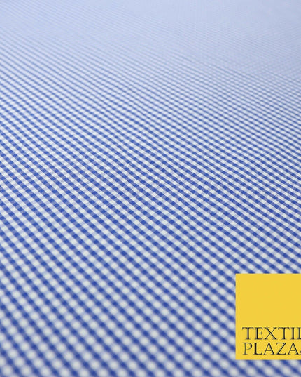 Small Mini 2mm Gingham Square Check Polycotton Fabric Dress Craft 7 COLOURS 58"