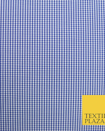 Small Mini 2mm Gingham Square Check Polycotton Fabric Dress Craft 7 COLOURS 58"