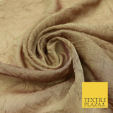 Luxury Creased Crushed Plain / Shot Chiffon Dress Fabric 8 COLOURS 58" Wide