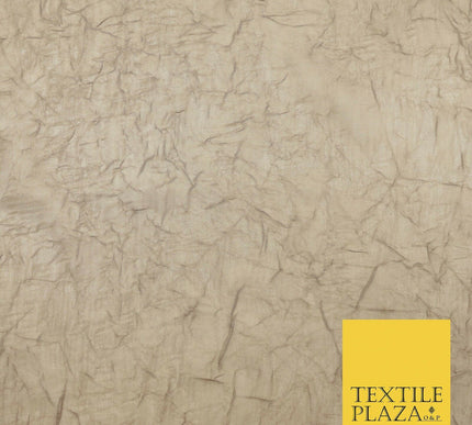 Luxury Creased Crushed Plain / Shot Chiffon Dress Fabric 8 COLOURS 58" Wide