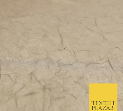 Luxury Creased Crushed Plain / Shot Chiffon Dress Fabric 8 COLOURS 58" Wide