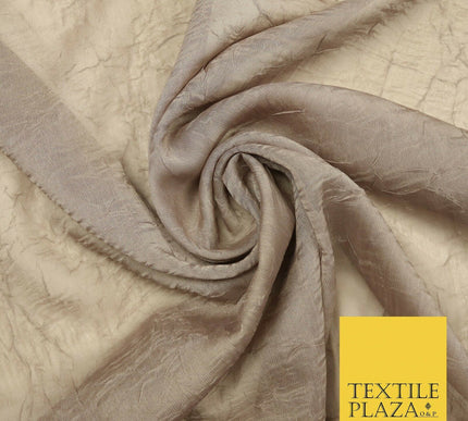 Luxury Creased Crushed Plain / Shot Chiffon Dress Fabric 8 COLOURS 58" Wide