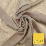 Luxury Creased Crushed Plain / Shot Chiffon Dress Fabric 8 COLOURS 58" Wide