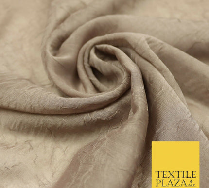 Luxury Creased Crushed Plain / Shot Chiffon Dress Fabric 8 COLOURS 58" Wide