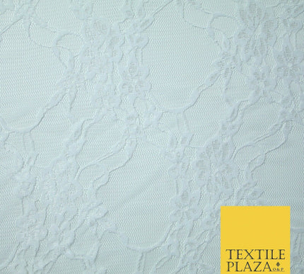 Hot Pink White Floral Mix Embroidered Net Lace Dress Fabric Tulle Fancy 58" Wide