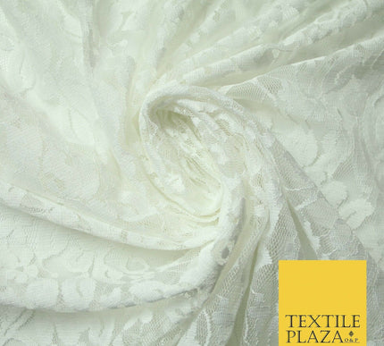 Red Peach White Floral Flower Embroidered Net Lace Dress Fabric Tulle Fancy 58"