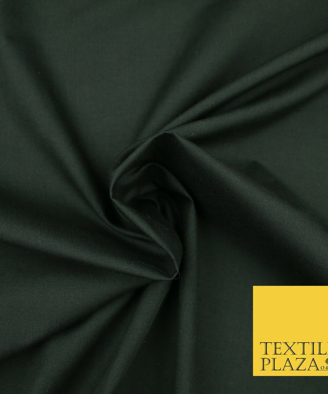 PREMIUM POLY COTTON ALL COLOURS PLAIN DYED FABRIC CRAFT MATERIAL POLYCOTTON 44"
