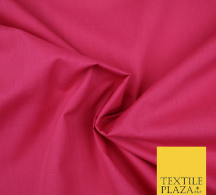PREMIUM POLY COTTON ALL COLOURS PLAIN DYED FABRIC CRAFT MATERIAL POLYCOTTON 44"