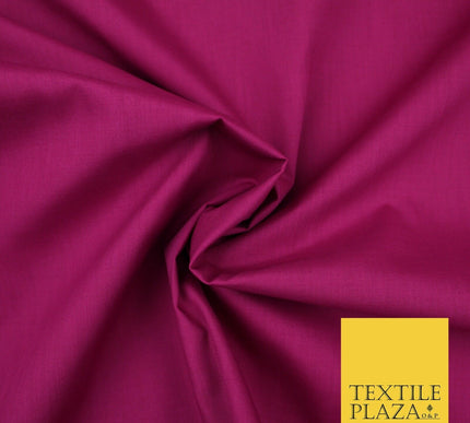 PREMIUM POLY COTTON ALL COLOURS PLAIN DYED FABRIC CRAFT MATERIAL POLYCOTTON 44"
