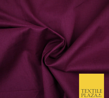 PREMIUM POLY COTTON ALL COLOURS PLAIN DYED FABRIC CRAFT MATERIAL POLYCOTTON 44"