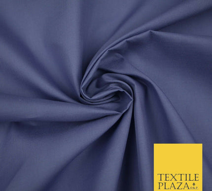 PREMIUM POLY COTTON ALL COLOURS PLAIN DYED FABRIC CRAFT MATERIAL POLYCOTTON 44"