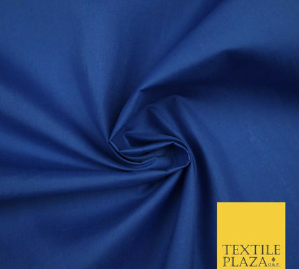 PREMIUM POLY COTTON ALL COLOURS PLAIN DYED FABRIC CRAFT MATERIAL POLYCOTTON 44"