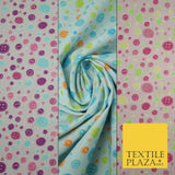 Falling Buttons Design Printed 100% Cotton Fabric Masks Sewing Dress Craft 44"