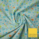 Falling Buttons Design Printed 100% Cotton Fabric Masks Sewing Dress Craft 44"