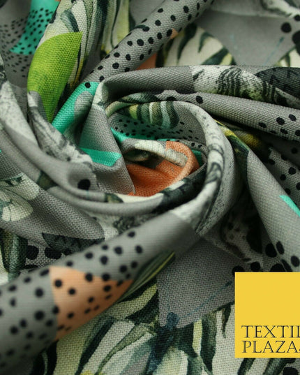 Grey Abstract Wacky Zebra Butterfly Printed 100% Cotton Canvas Fabric 58" 4484