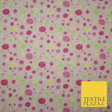 Falling Buttons Design Printed 100% Cotton Fabric Masks Sewing Dress Craft 44"