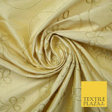 Luxury HONEY GOLD Corded Floral Vine Embroidered 100% PURE SILK Fabric 48" 4537
