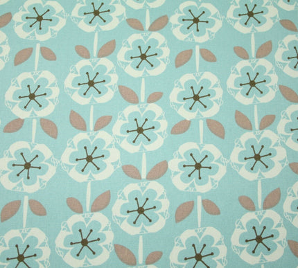 Scandi Poppy Floral Pastel Abstract 100% COTTON CANVAS Printed Fabric Craft 58"