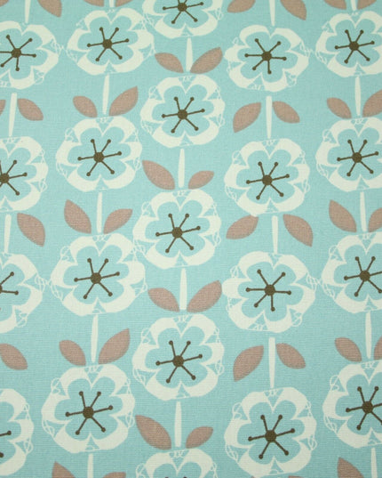 Scandi Poppy Floral Pastel Abstract 100% COTTON CANVAS Printed Fabric Craft 58"
