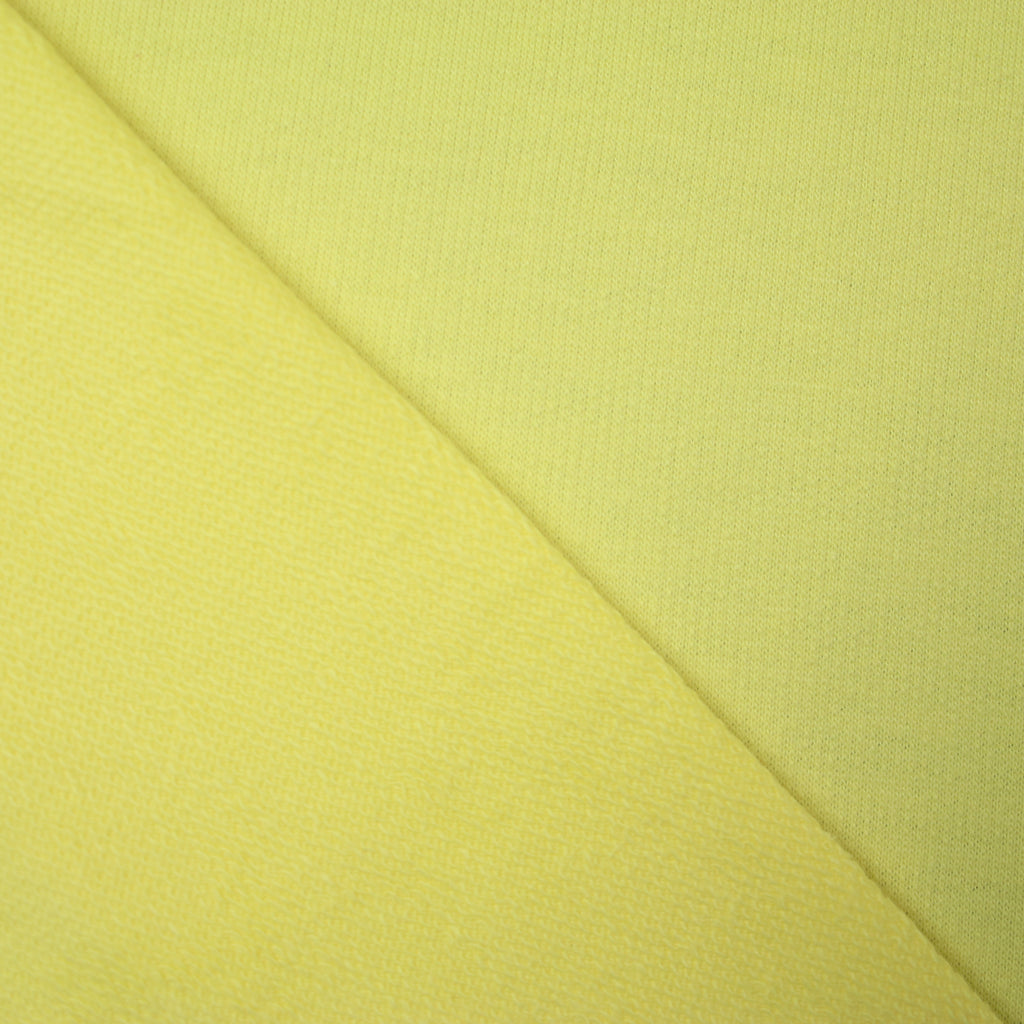 Heavy Lemon Yellow Terry Loop Back Jersey Dress Knit Fabric 67" Wide 4732