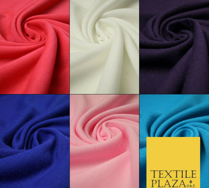 Luxury Plain Stretch Ponti Ponte Roma Jersey Fabric 60" Dress Skirt Knit Craft
