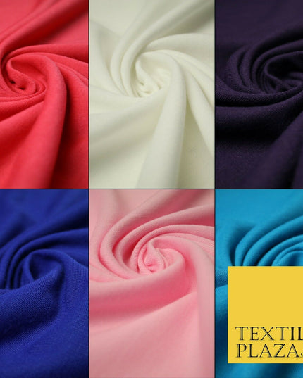 Luxury Plain Stretch Ponti Ponte Roma Jersey Fabric 60" Dress Skirt Knit Craft