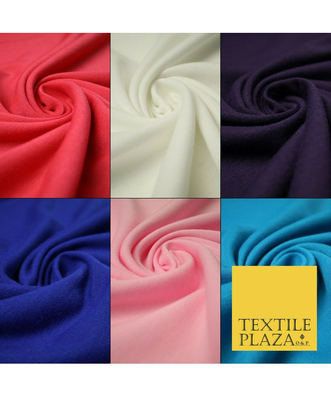 Luxury Plain Stretch Ponti Ponte Roma Jersey Fabric 60" Dress Skirt Knit Craft