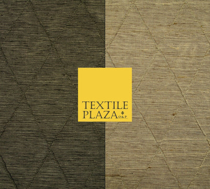 Luxury Tweed Weave Harlequin Diamond PINTUCK 100% PURE SILK Fabric Furnishing