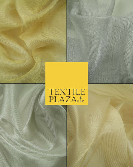 Luxury Small Gauze Check SILK TISSUE ORGANZA Fabric Dress Wedding 4 COLOURS 45"