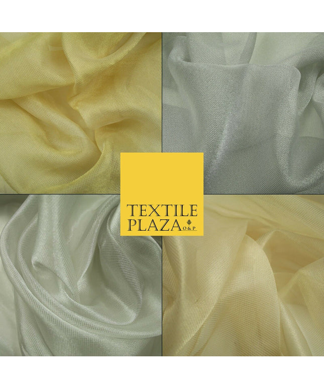 Luxury Small Gauze Check SILK TISSUE ORGANZA Fabric Dress Wedding 4 COLOURS 45"